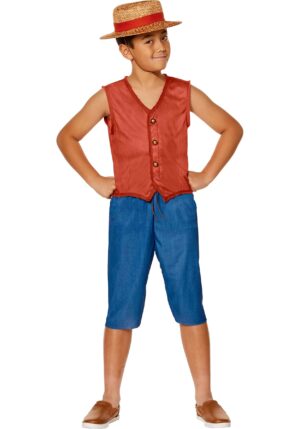 One Piece Child Luffy Costume | Kid's Anime Costumes
