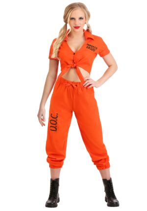 Orange Inmate Prisoner Costume for Women