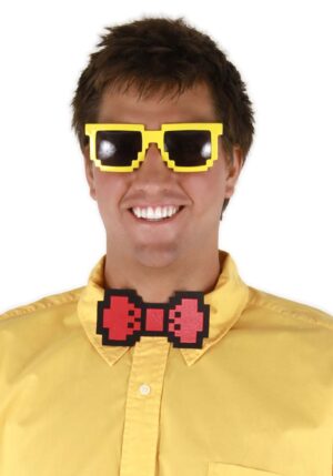 Pixel Retro Gaming Costume Adult Bow Tie | Costume Accessories