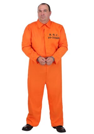 Plus Size Orange Prisoner Adult Costume | Prisoner Costumes