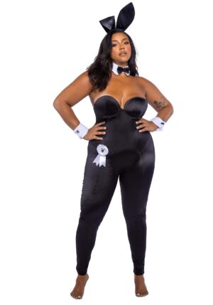 Plus Size Women's Black Playboy Bunny Playmate Costume | Playboy Costumes