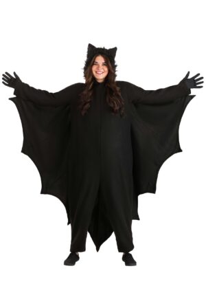 Adult Plus Size Fleece Bat Costume | Animal Costumes