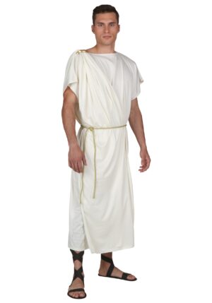 Plus Size Toga Halloween Costume for Men | Greek Costume