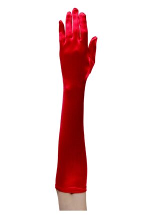 Plus Size Red Elbow Length Gloves | Flapper Accessories