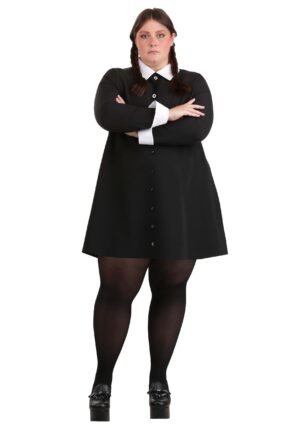 Women's Plus Size 1960s Wednesday Addams Costume | TV Show Costumes