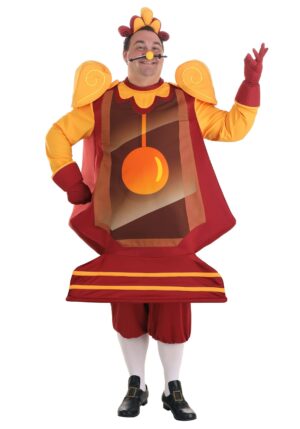 Plus Size Beauty and the Beast Cogsworth Costume for Men
