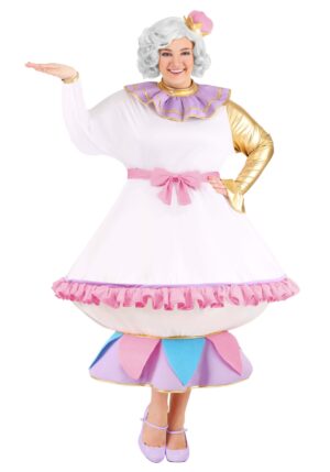 Beauty and the Beast Mrs. Potts Plus Size Costume for Women