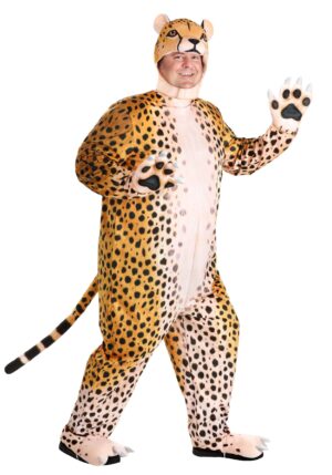 Adult Plus Size Cheerful Cheetah Costume | Animal Costumes