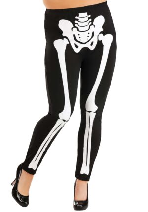 Plus Size Women's Skeleton Leggings