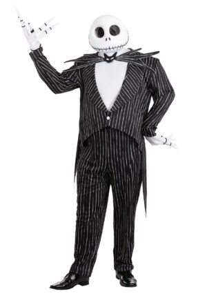 Plus Size Deluxe Disney Jack Skellington Men's Costume | Disney Costumes