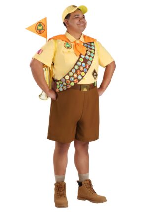 Plus Size Deluxe Disney UP Men's Russell Costume | Disney Costumes
