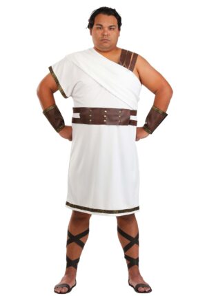 Men's Plus Size Deluxe Greek Warrior Costume | Historical Costumes