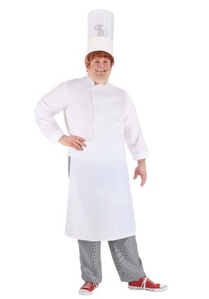 Plus Size Disney and Pixar Alfredo Linguini Ratatouille Men's Costume with Light Up Hat
