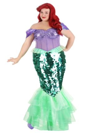 Women's Plus Size Disney The Little Mermaid Premium Ariel Mermaid Dress | Disney Costumes