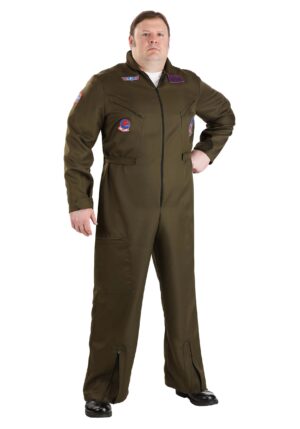 Plus Size Top Gun Deluxe Flight Suit Costume | Top Gun Costumes