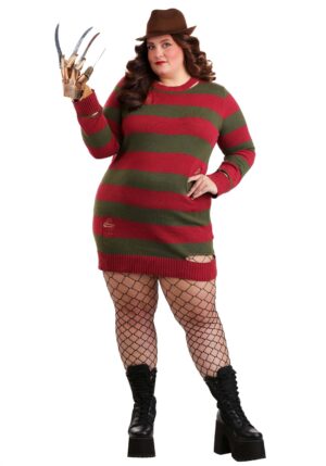 Plus Size Freddy Krueger Women's Costume Dress | Horror Movie Costumes