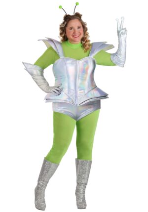 Plus Size Galactic Alien Babe Women's Costume | Alien Costumes