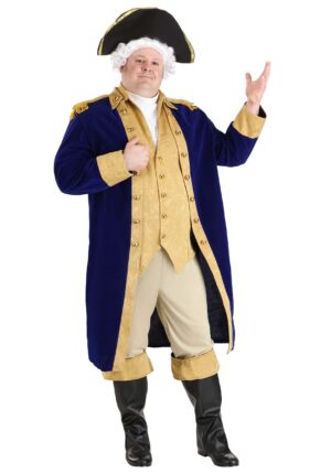 Men's Plus Size George Washington Costume