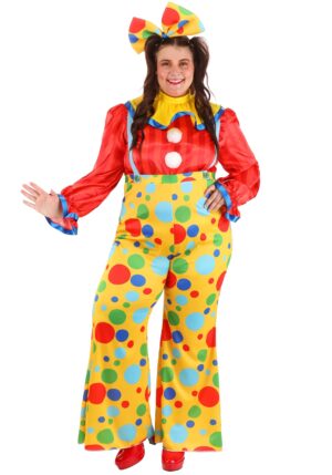 Plus Size Posh Polka Dot Clown Costume | Plus Size Costumes