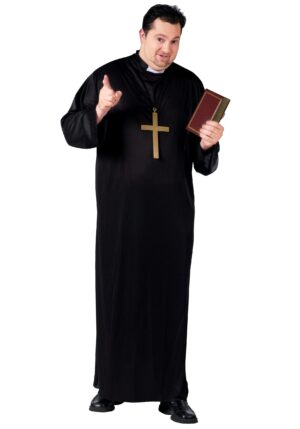 Plus Size Priest Costume for Men