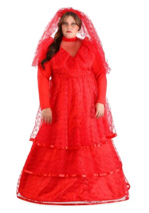 Women's Plus Size Red Gothic Wedding Dress Costume | Beetlejuice Costumes