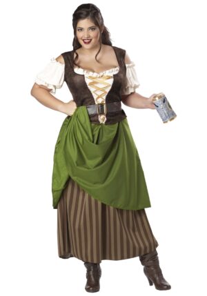 Women's Plus Size Tavern Maiden Costume | Plus Size Renaissance Dress