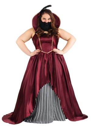 Women's Plus Size Bearded Lady Circus Costume