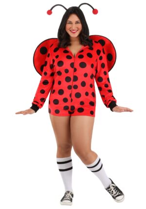 Plus Size Women's Ladybug Costume Romper | Adult Bug Costumes