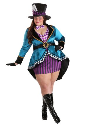 Women's Plus Size Purple Panache Mad Hatter Costume | Mad Hatter Costumes