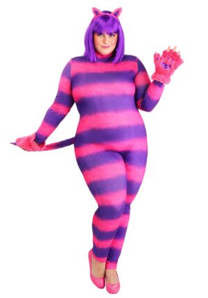 Women's Plus Size Sexy Cheshire Cat Bodysuit Costume | Cheshire Cat Costumes