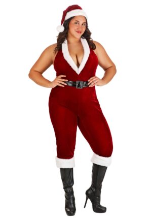 Plus Size Sexy Santa Bodysuit Costume for Women | Christmas Costumes