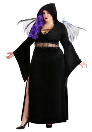 Plus Size Women's Winged Reaper Costume | Scary Women's Costumes