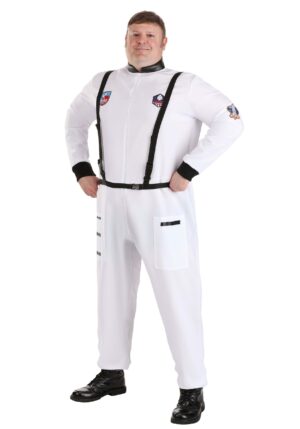 Plus Size Adult White Astronaut Costume | Astronaut Costumes