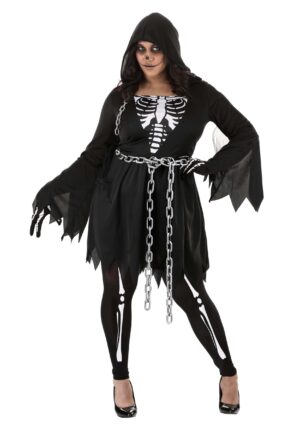 Women's Plus Sized Death Costume Dress | Adult Grim Reaper Costumes