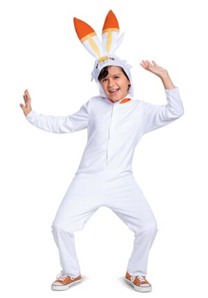 PokÃ©mon Scorbunny Hooded Jumpsuit Kid's Costume