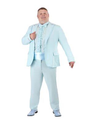 Plus Size Men's Powder Blue Tuxedo Costume | Plus Size Costumes