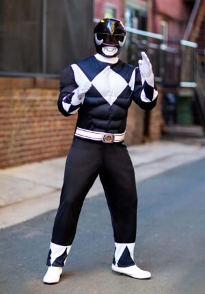 Men's Power Rangers Black Ranger Muscle Costume