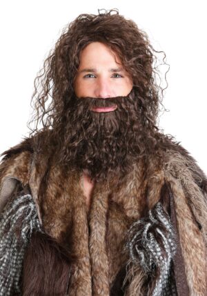 Prehistoric Caveman Costume Beard and Wig | Caveman Accessories