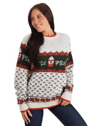 Adult Pumpkin Spice Latte Halloween Sweater | Halloween Apparel