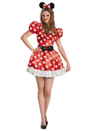 Women's Disney Red Polka Dot Minnie Mouse Costume | Disney Costumes