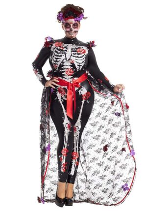Plus Size Day of the Dead Rosas Women's Costume