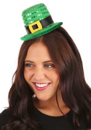 Mini Leprechaun Sequin Hat Costume Headband | St. Patrick's Day Accessories