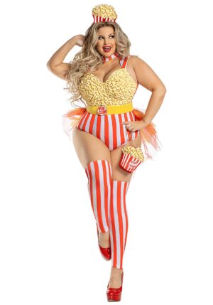 Plus Size Popcorn Babe Women's Costume