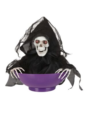 9-Inch Candy Bowl with Shaking Reaper Animated Decoration | Candy Bowls