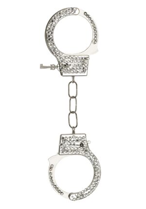 Silver Bling Handcuffs Costume Accessory | Police Accessories