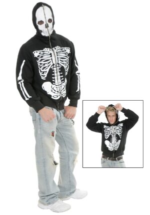 Adult Skeleton Hooded Halloween Sweatshirt | Skeleton Costumes