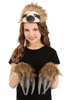 Sloth Soft Headband & Paws Accessory Costume Kit | Animal Accessories