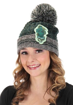 Harry Potter Heathered Slytherin Pom Beanie | Slytherin Accessories