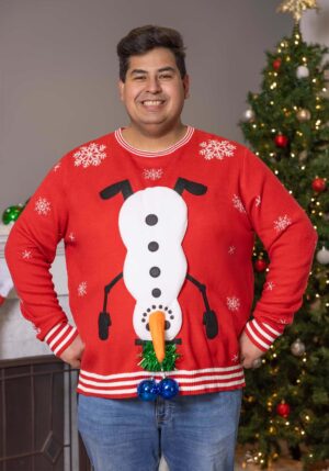 Snowman Balls Adult Ugly Christmas Sweater | Holiday Sweaters