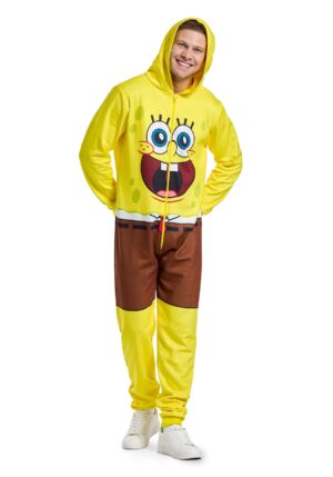 Adult SpongeBob SquarePants Costume SpongeBob Onesie | SpongeBob Costumes